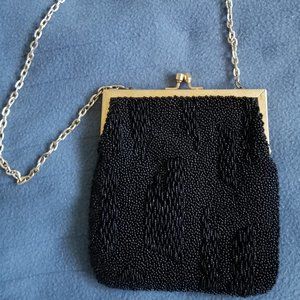 Black WALBERG BEADED PURSE -Early 1990's